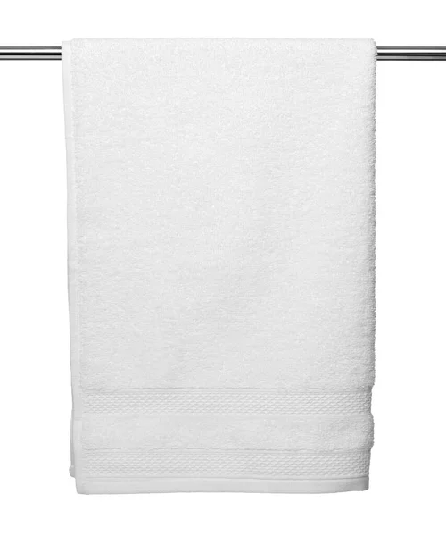 Serviette coton salle de bain tissu spa blanc textile — Photo