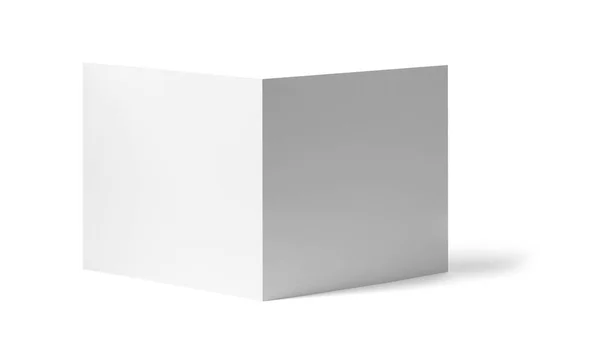 折叠式的小册子白色空白纸张模板书 — 图库照片