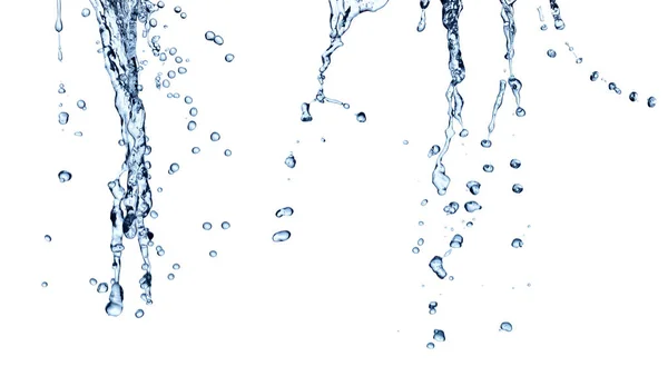Respingo de água gota bolha líquida azul — Fotografia de Stock