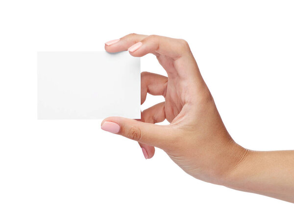 note paper card blank sign hand holding