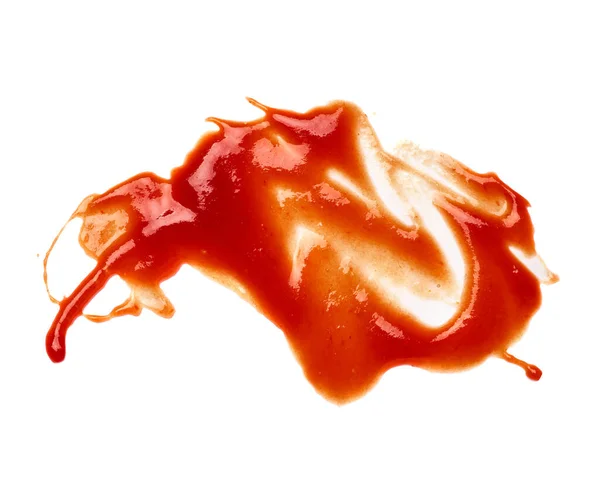 Ketchup mancha mota comida gota tomate salsa accidente líquido salpicadura sucia mota rojo —  Fotos de Stock