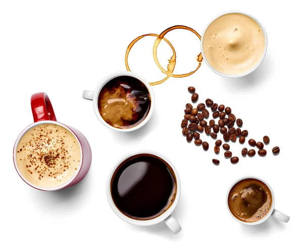 Kaffee Tasse trinken Espresso Café Becher Cappuccino Aroma Becher Frühstück heißes schwarzes Getränk am Morgen Nahaufnahme — Stockfoto