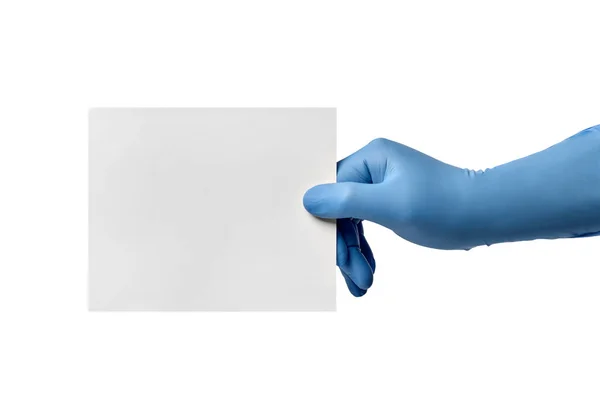 Epidemic disease glove protective protection virus corona coronavirus paper note label message sign medical health hygiene hand — Stock Photo, Image