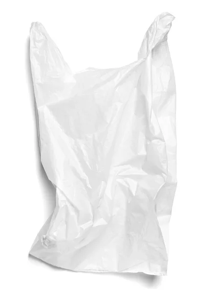 Sac en plastique blanc shopping transporter polluion environnement — Photo