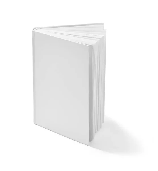 Boek papier onderwijs pagina literatuur notebook leerboek achtergrond blanco wit ontwerp mock up template — Stockfoto