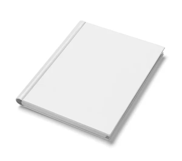 Boek papier onderwijs pagina literatuur notebook leerboek achtergrond blanco wit ontwerp mock up template — Stockfoto