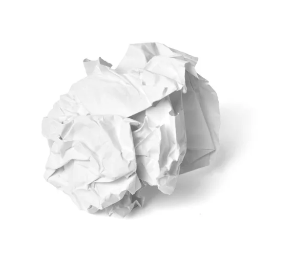 Paper ball crumpled garbage trash mistake — Stock Photo, Image