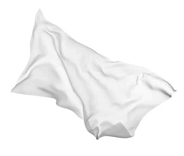 白い布生地織物風シルク波背景ファッションサテンの動きのドレープリールスカーフ飛んでシフォンベール — ストック写真
