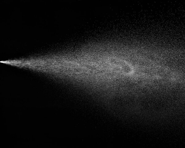 spray water drop droplet steam fog air mist liquid sprayer fluid background black aerosol pump sprinkle fresh