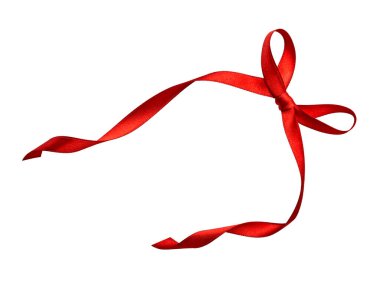 Kurdele yay kartı noel kutlaması notu.