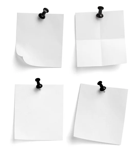 Notatka papier push pin wiadomość czerwony biały czarny — Zdjęcie stockowe