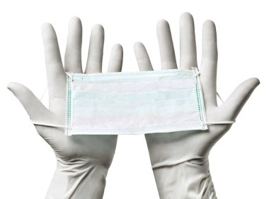 Koruyucu maske eldiven virüsü korunması salgın grip salgını sağlık sigortası