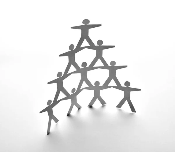 Paper people community unity togetherness — Stock Photo, Image