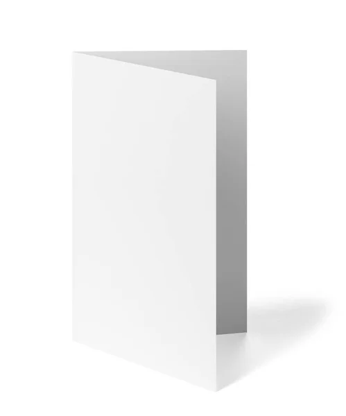 Katlanmış kitapçık beyaz boş kağıt şablonu kitap — Stok fotoğraf