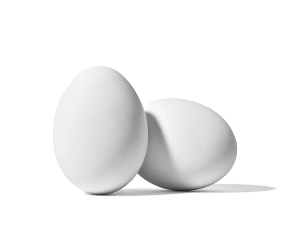 Huevo alimento blanco desayuno ingrediente fondo proteína aislado pollo sano Pascua cáscara de huevo orgánica — Foto de Stock