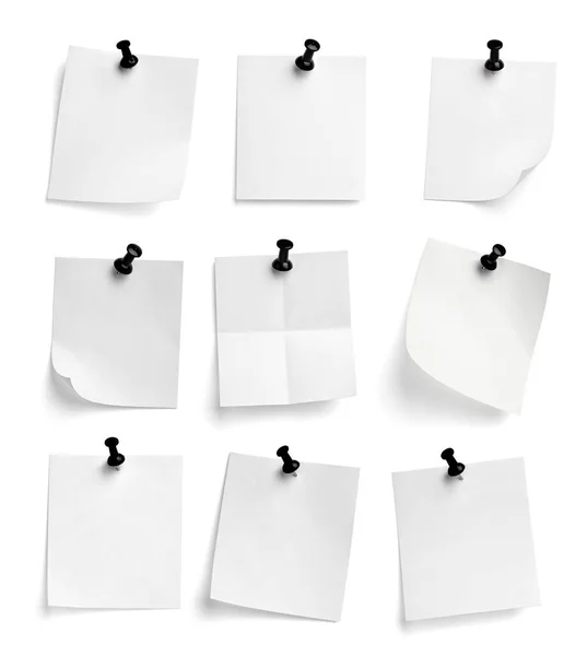 Note paper push pin message red white black — Stock Photo, Image