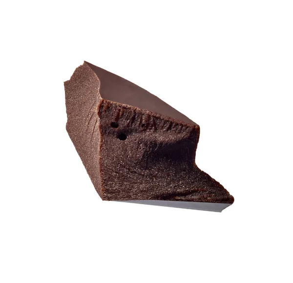 Chocolade stuk zoet voedsel dessert vallen — Stockfoto