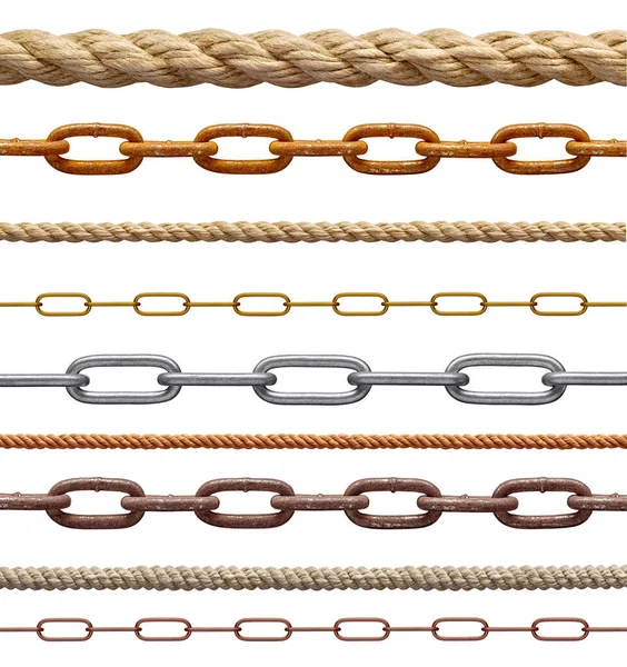 Tel zincir metal zincir çelik kablo hattı — Stok fotoğraf