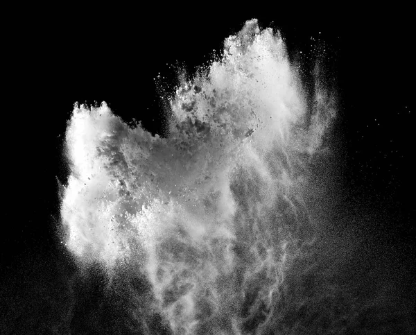 Fumo polvere esplosione aria sfondo forma nero — Foto Stock