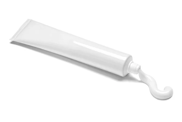 Pasta do zębów piękno krem biały tuba higiena zdrowie opieka — Zdjęcie stockowe