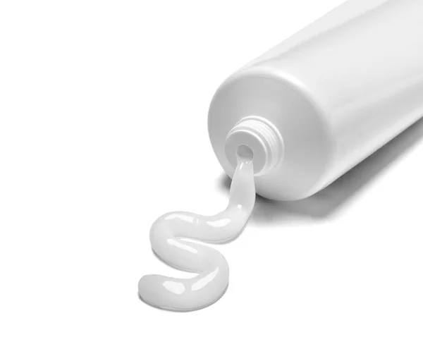 Toothpaste beauty cream white tube hygiene health care — Stock Photo, Image