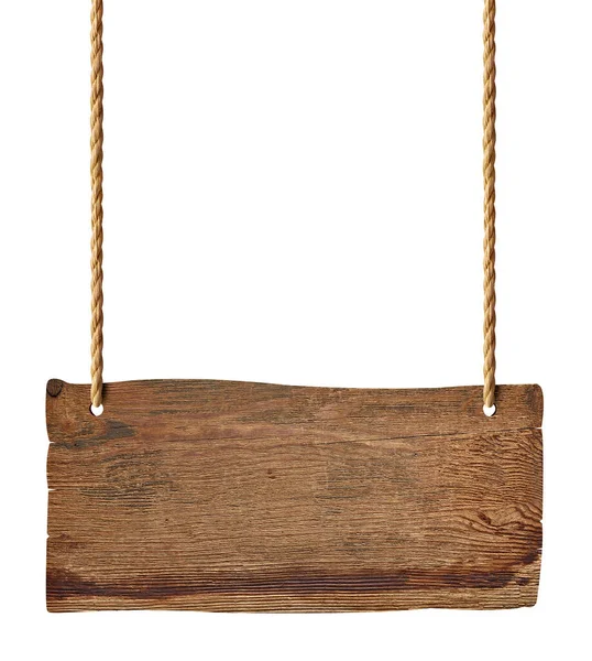 Letrero de madera cadena ropesignboard señalización —  Fotos de Stock