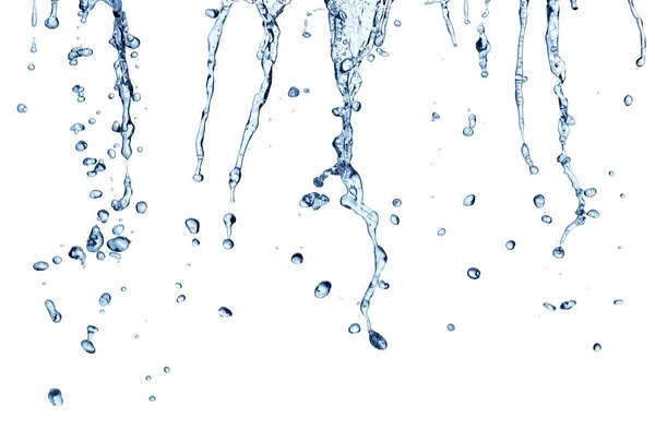 Vattenstänk drop blå flytande bubbla — Stockfoto