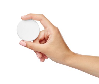 make up color powder beauty sponge hand