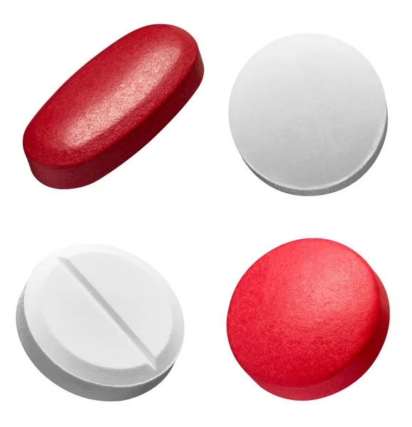 Λευκό κόκκινο χάπι ιατρική φαρμακευτική αγωγή — Φωτογραφία Αρχείου