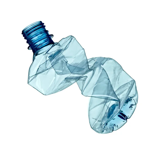 Plastová láhev na vodu kontejner recyklace odpadu — Stock fotografie