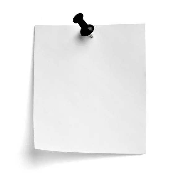 Note paper push pin message red white black — Stock Photo, Image