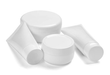 Beyaz krem kabı kavanozu güzellik nemlendirici tüp sabunu