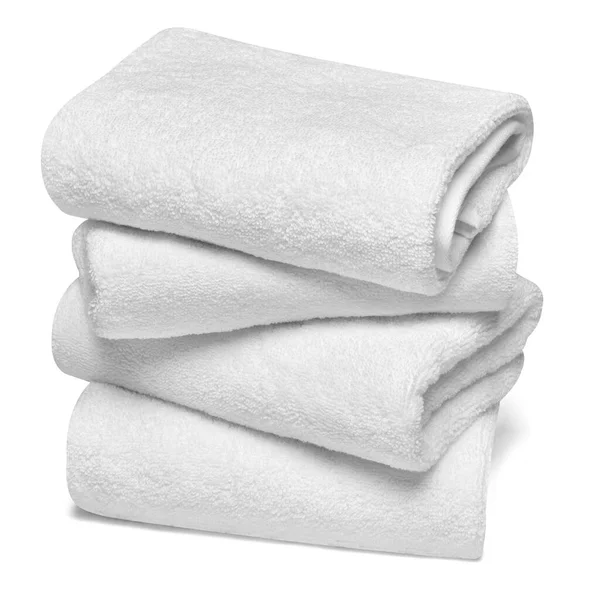 Toalha de algodão banheiro branco spa pano têxtil — Fotografia de Stock