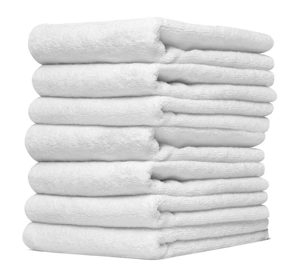 Serviette coton salle de bain tissu spa blanc textile — Photo