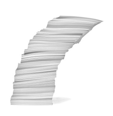 Kağıt yığını ofis evrakları, yoğun eğitim.