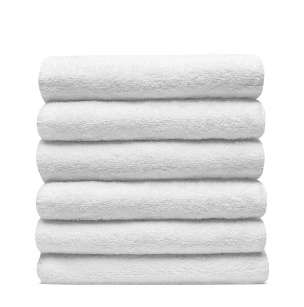 Ručník bavlna koupelna bílá lázeňské látky textil — Stock fotografie