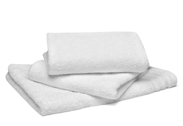 Asciugamano cotone bagno bianco panno spa tessile — Foto Stock