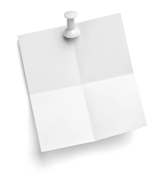 Note paper push pin message red white black — Stock Photo, Image