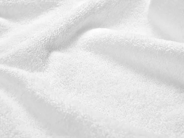 Pyyhe puuvilla kylpyhuone valkoinen kylpylä kangas tekstiili — kuvapankkivalokuva