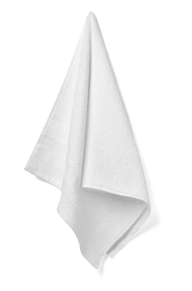 Ręcznik bawełna łazienka biały spa tkanina włókiennicza — Zdjęcie stockowe