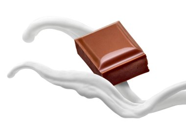 Çikolata parçalı süt sıçraması