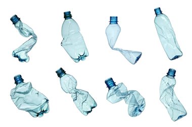 Plastik şişe su kabı atığı geri dönüştürüyor
