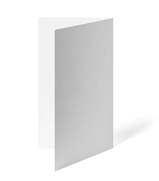 Сложенная листовка белая пустая книга шаблонов бумаги — стоковое фото