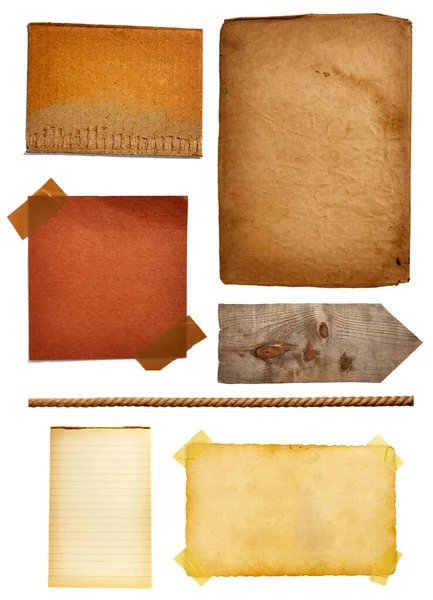 Rep trä tecken vintage anteckning papper pris etikett tejp — Stockfoto