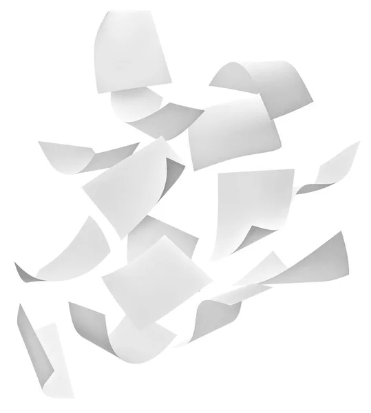 Papier Dokument fliegen Papierkram Geschäft Wind Büro — Stockfoto