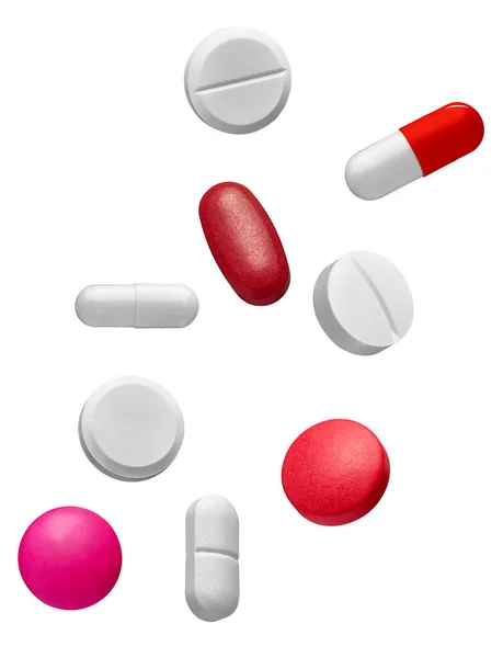 Biała czerwona pigułka lek medyczny — Zdjęcie stockowe