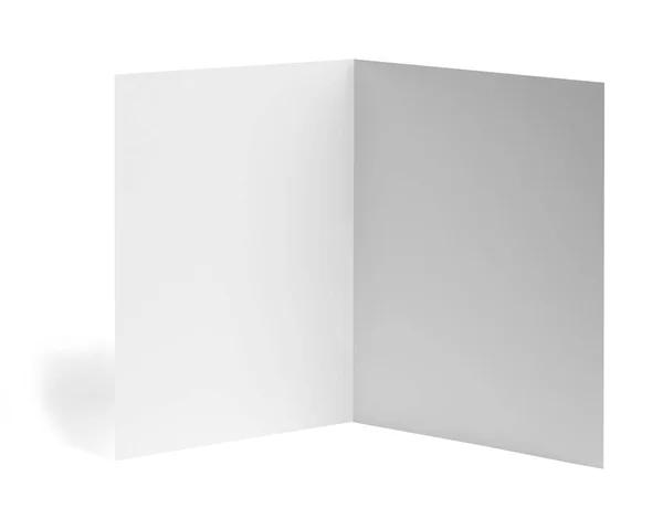 Katlanmış kitapçık beyaz boş kağıt şablonu kitap — Stok fotoğraf
