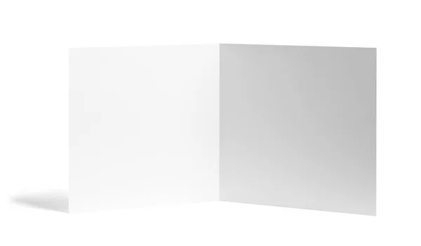 Vikta broschyr vit blank papper mall bok — Stockfoto