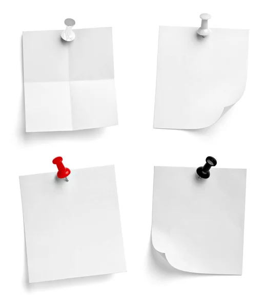 Note paper push pin message red white black — Stock Photo, Image