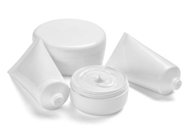 Beyaz krem kabı kavanozu güzellik nemlendirici tüp sabunu